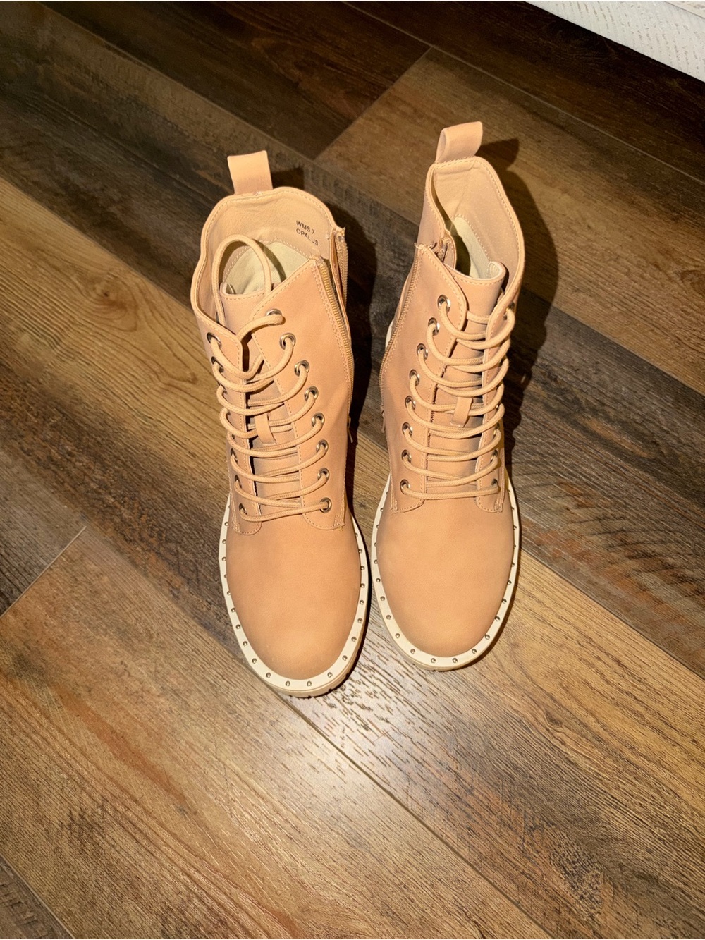 Dolce Vita Women's Lace-Up Ankle Boots in Light Tan